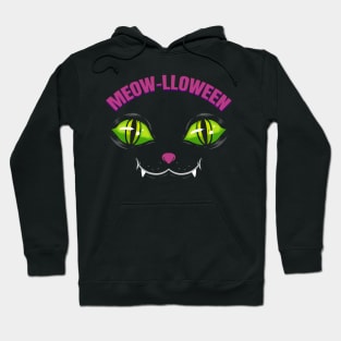 Cats Meow-lloween Meow on Halloween Hoodie